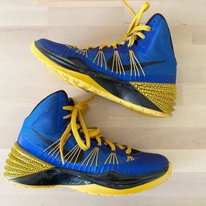 Nike iD Hyperdunk Blue & Yellow Shoes Size 5.5Y/7W